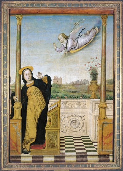 Triptych, Central Panel: The Annunciation by Carlo Braccesco